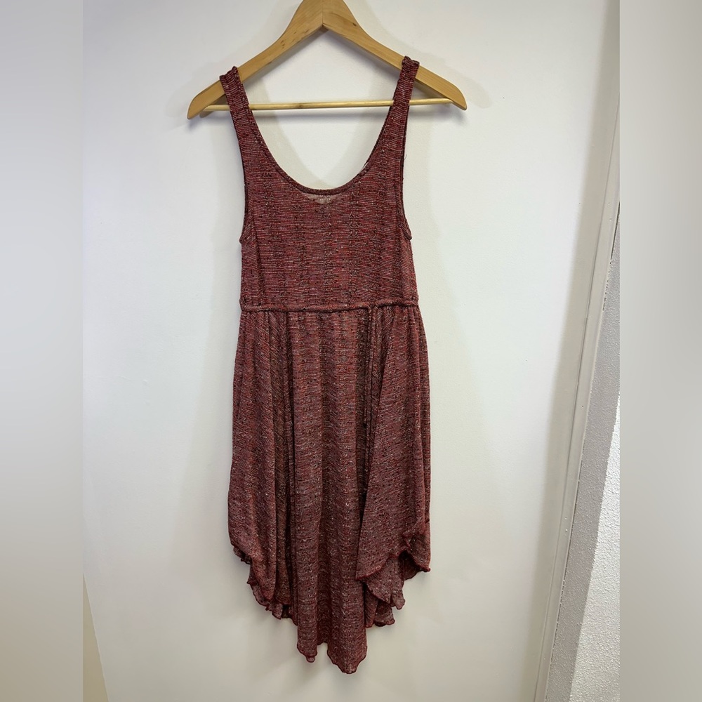 Free People FP Beach Red, White, Black Starry Night Dress, Size X-Small